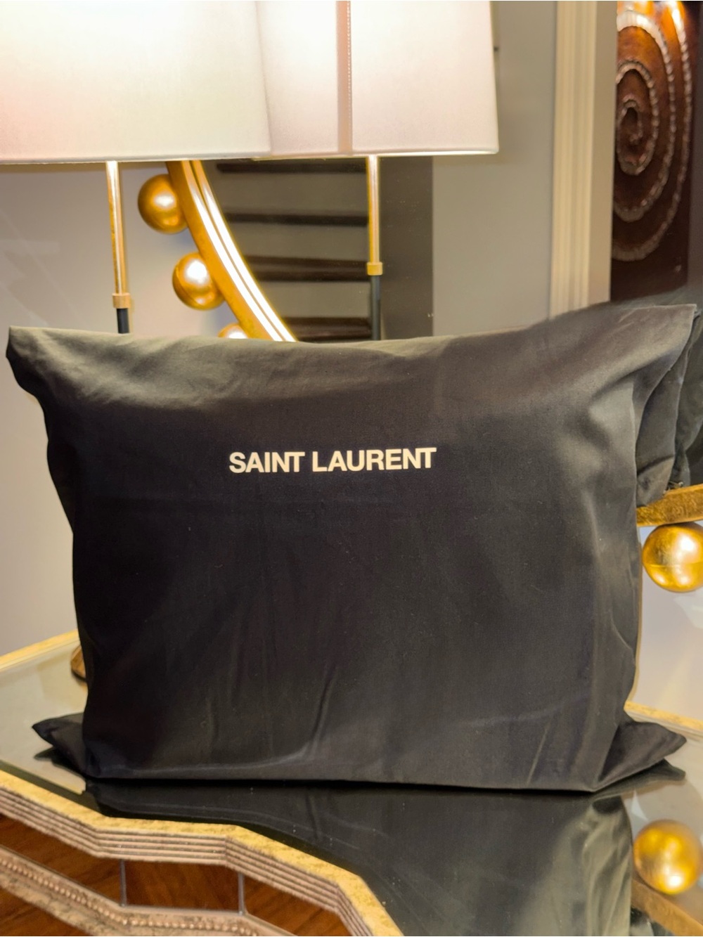 AUTHENTIC Saint Laurent Raffia Rive Gauche Tote Bag - Picture 12 of 12